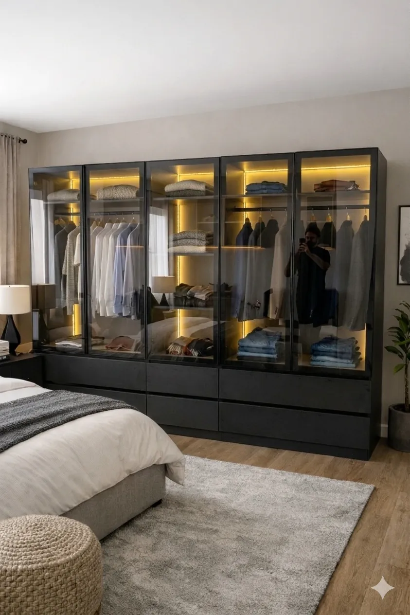 elbise dolabı .  gardırop . yatak odası