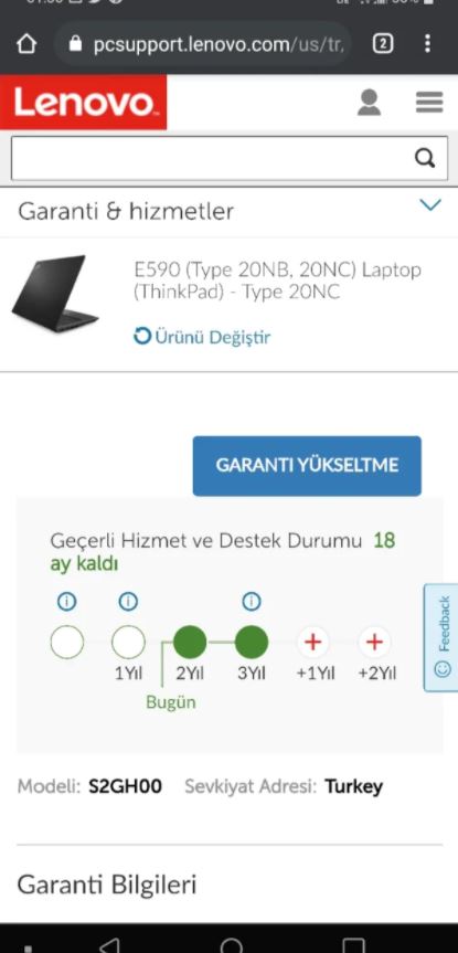 Lenovo E590 Taşınabilir Laptop Bilgisayar