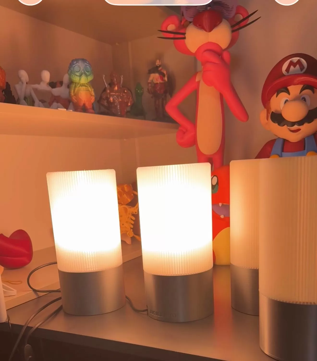 GÜMÜŞ RENK ABAJUR GÜN IŞIĞI 3D BASKI