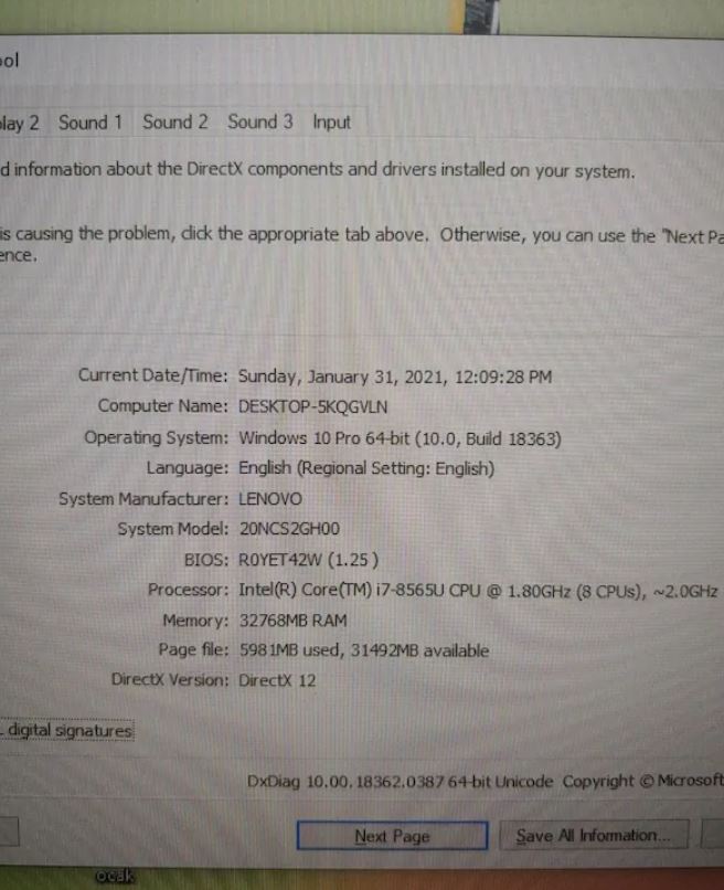 Lenovo E590 Taşınabilir Laptop Bilgisayar