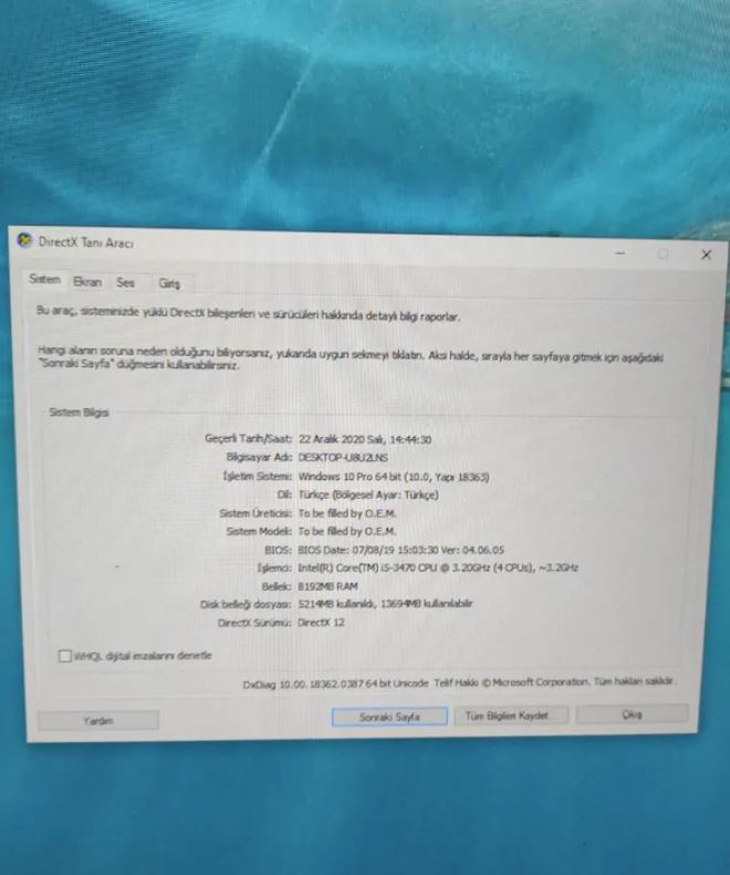 Oyuncu Bilgisayarı Gaming PC