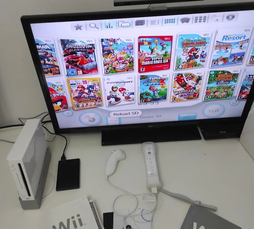 Nintendo Wii Oyun Konsolu 62 Oyun Set
