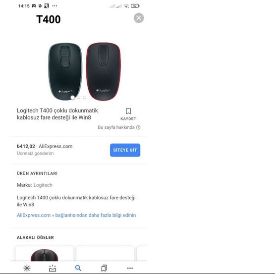 Logitech T400 Kablosuz Mouse