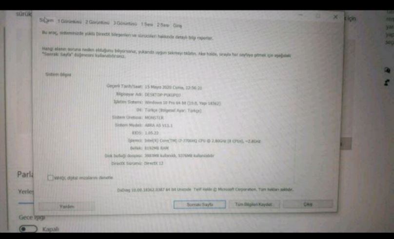 MONSTER Abra A5 V11.1 Laptop Bilgisayar