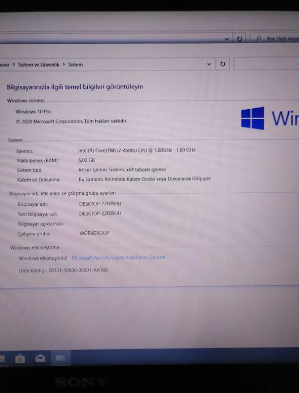 Sony Vaio SVF153A1YW GT 740M Laptop
