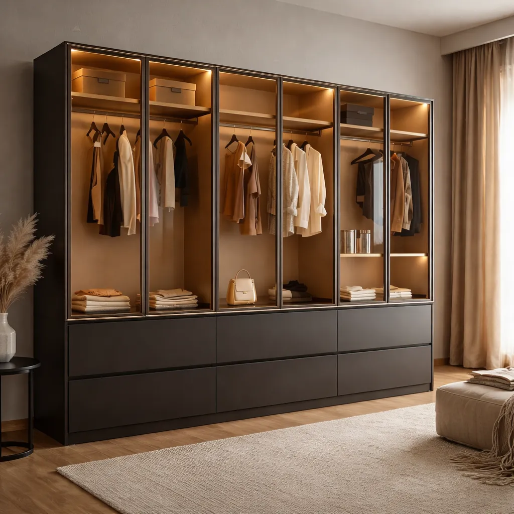 elbise dolabı .  gardırop . yatak odası