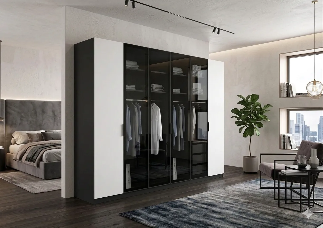 elbise dolabı .  gardırop . yatak odası