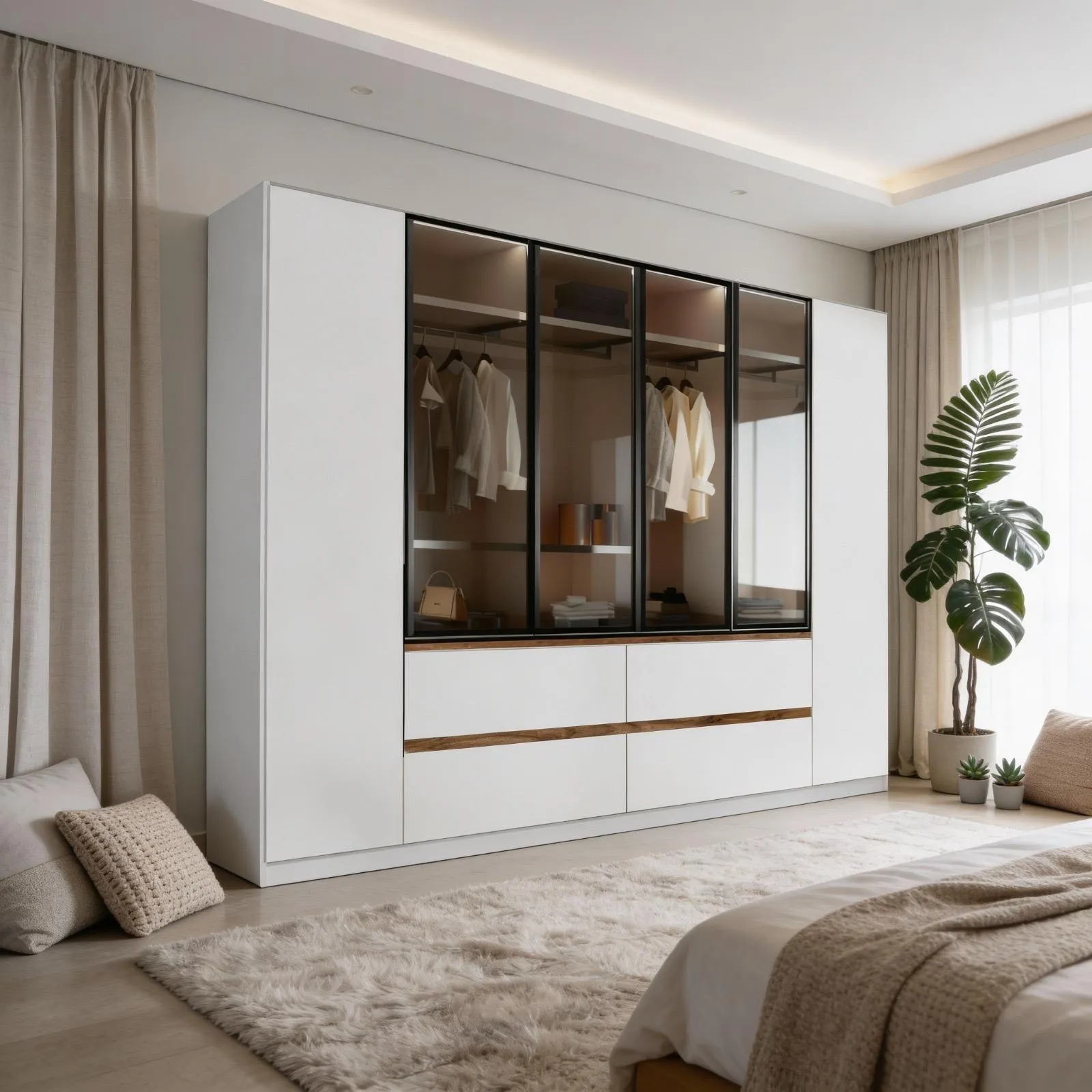 elbise dolabı .  gardırop . yatak odası