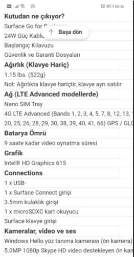 Microsoft Surface Go Laptop Tablet