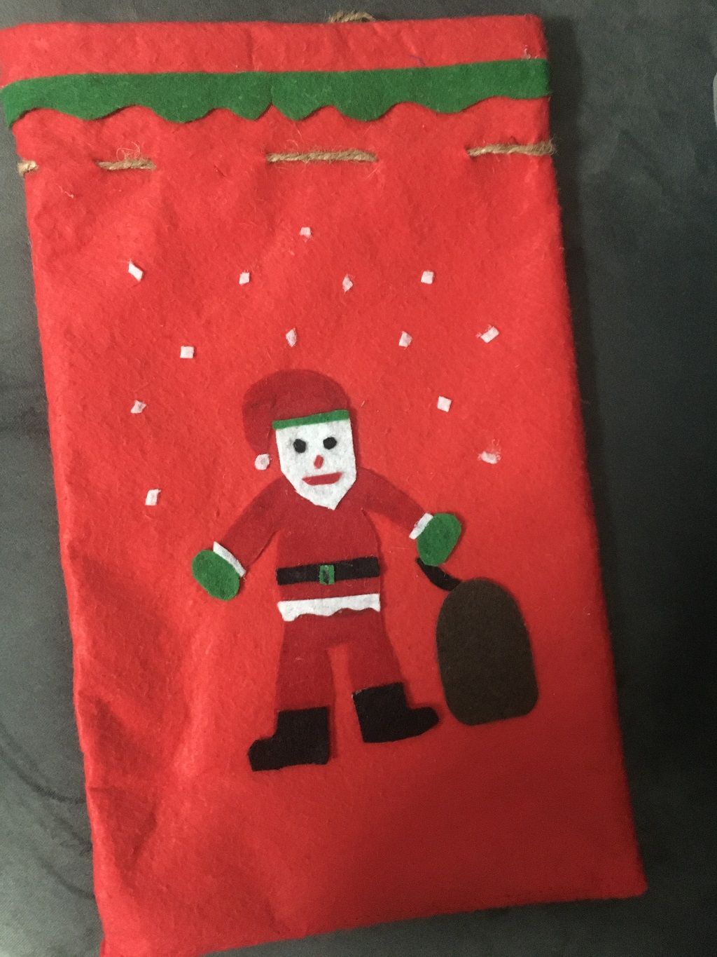 Yılbaşı Noel Baba Hediye çuvalı çantası